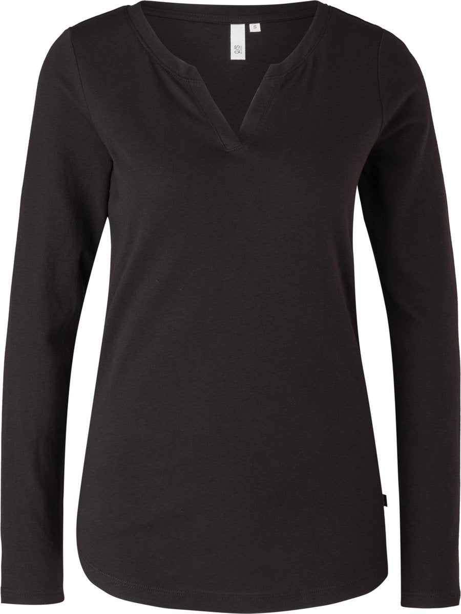 Q/S Designed by T shirt Longsleeve - Zwart - Katoen/Modal - Maat S