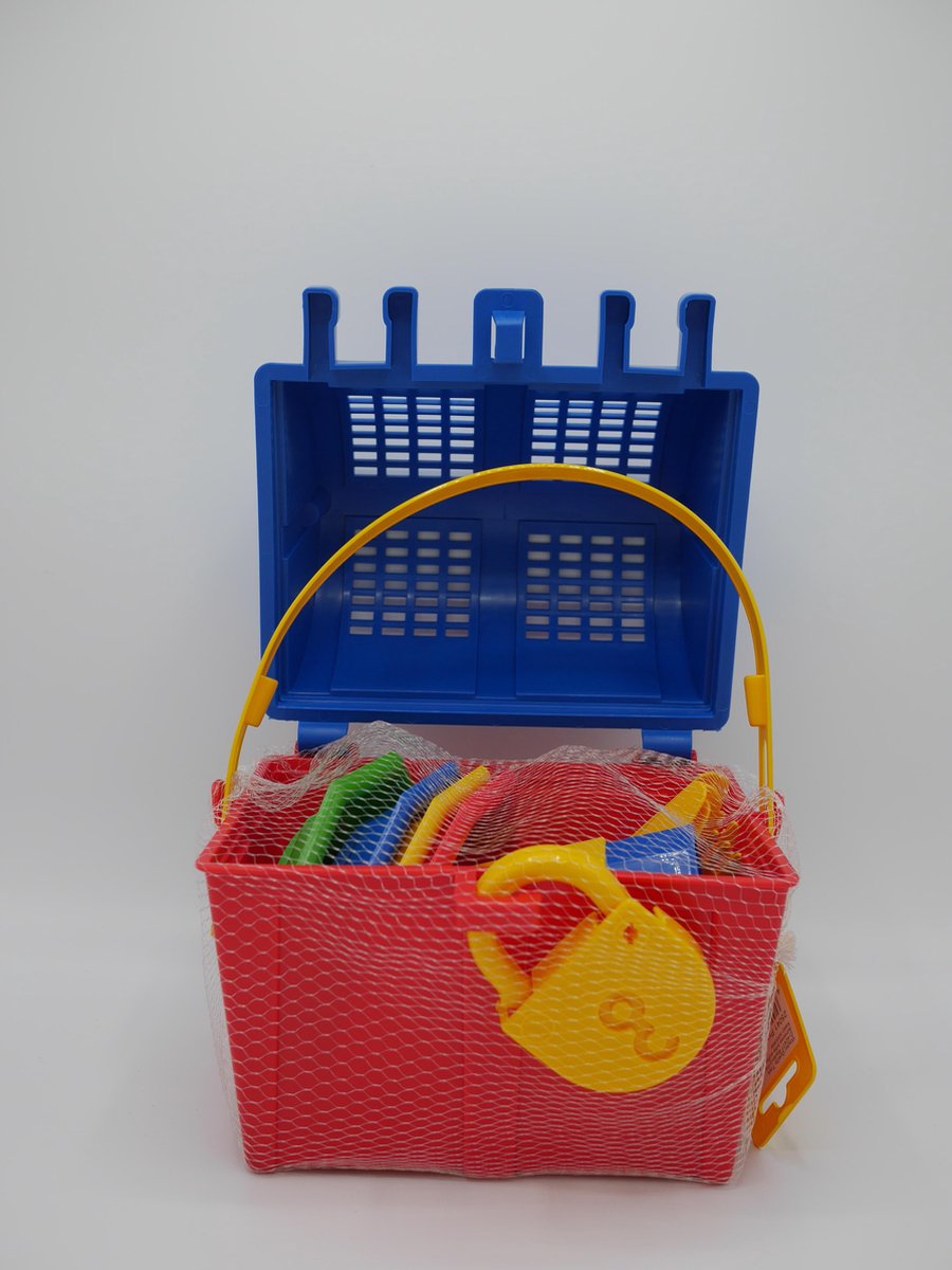 Wader picknick mandje met serviesje 4 delig