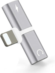 Audio Adapter Splitter Zilver - Opladen en Audio Beluisteren - iPhone - iPad - Nieuw Model