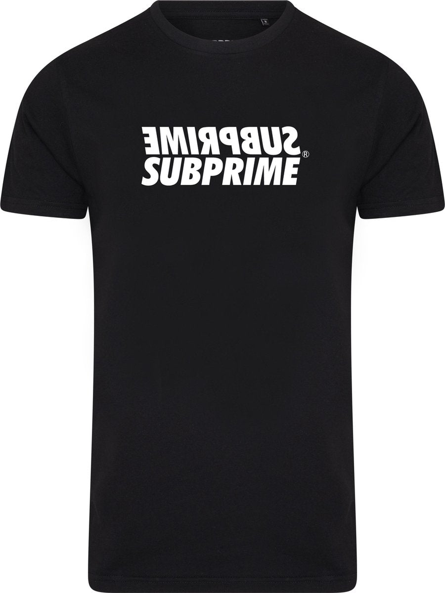Subprime - Heren Tee SS Shirt Mirror Black - Zwart - Maat XXL