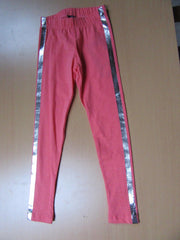 legging in hard rose met streep zilver van rumbl  6/7j  116/122