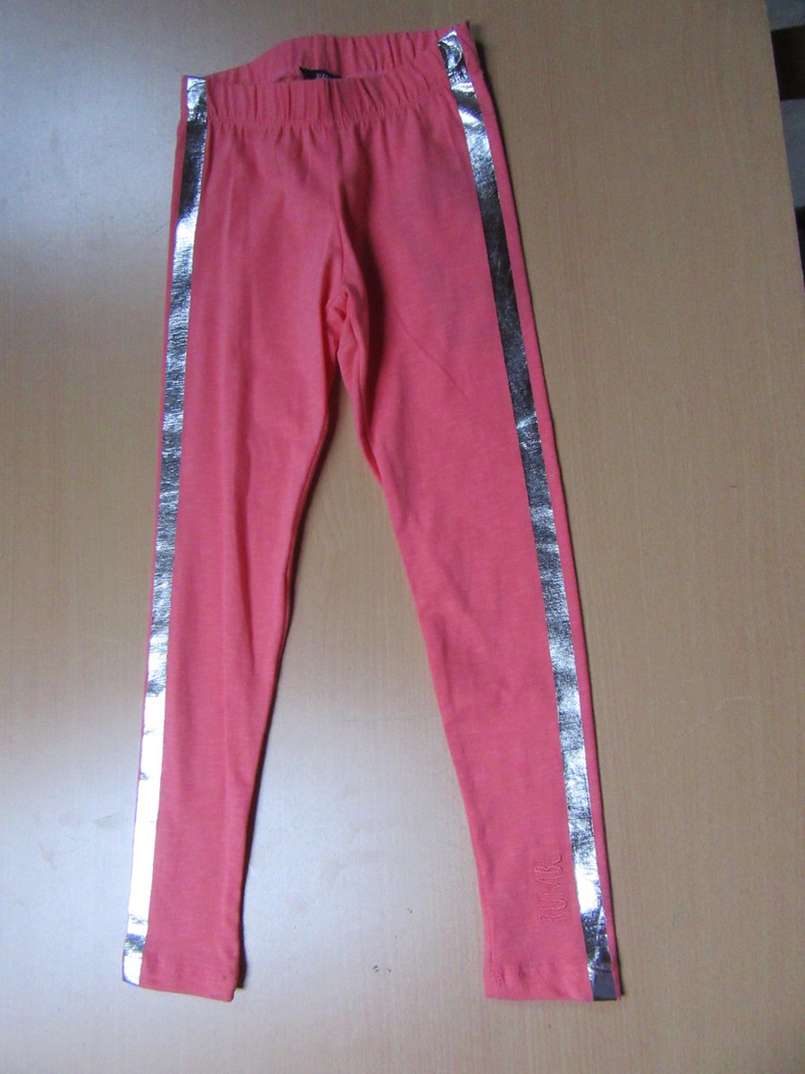 legging in hard rose met streep zilver van rumbl  6/7j  116/122