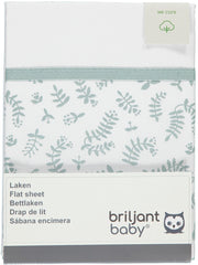 Briljant Baby - Wieglaken - Botanical Organic - Stonegreen - 75 x 100 cm - 100% organisch katoen