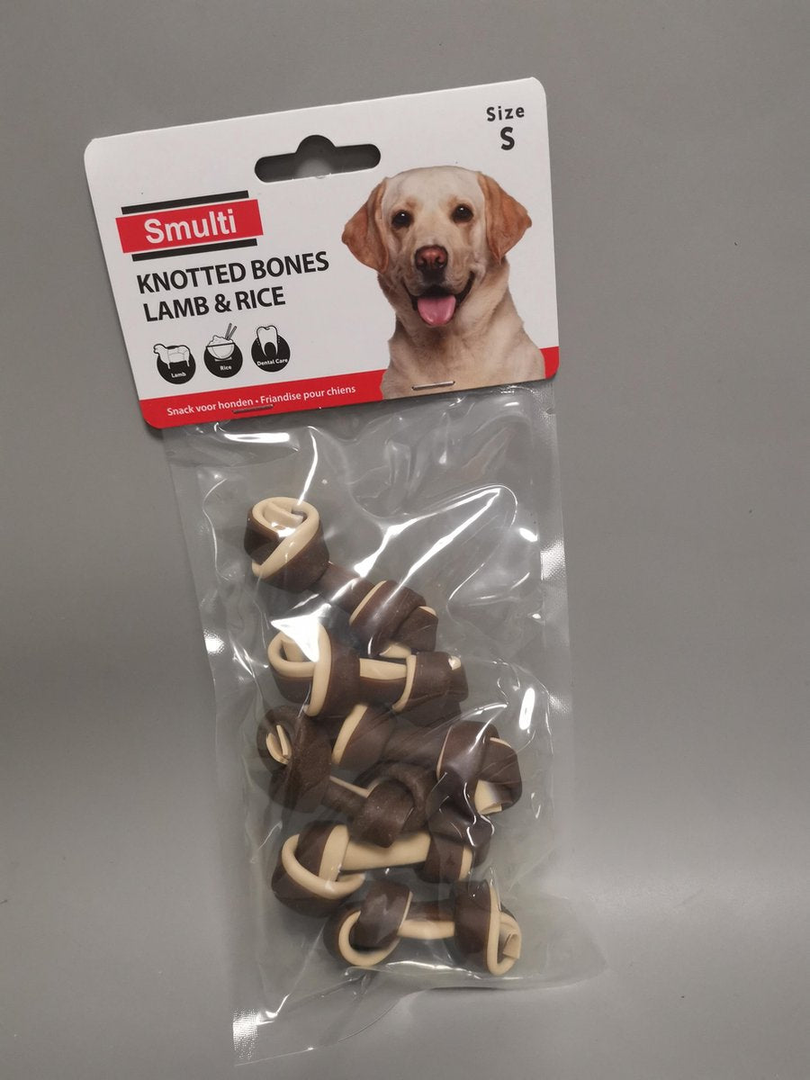 SMULTI KNOTTED BONES LAMB & RICE. S SIZE