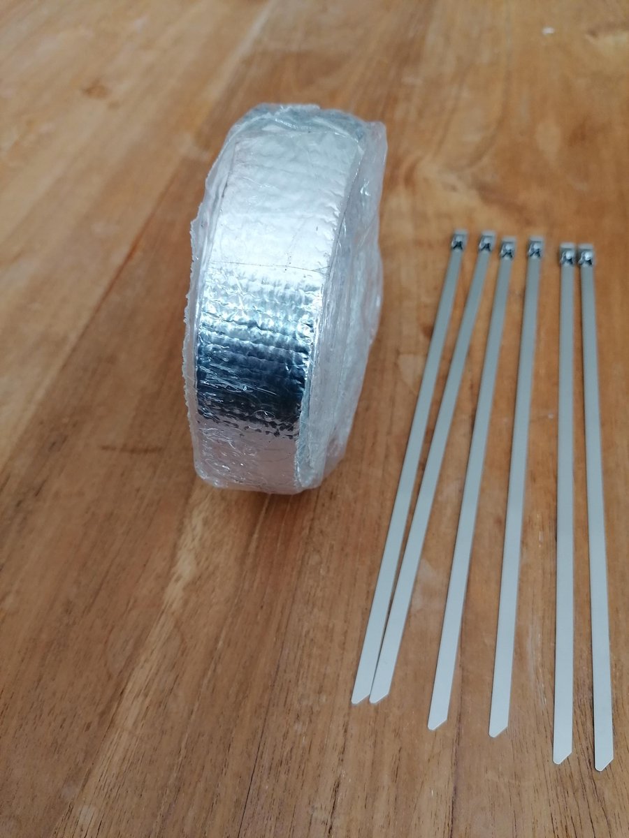 Uitlaatwrap / tape zilver hittebestendig