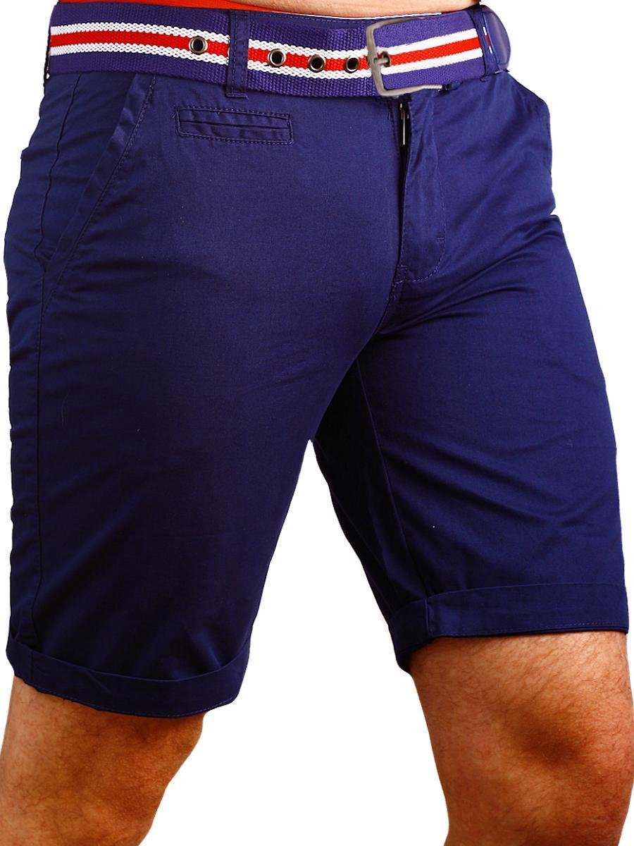 E-Bound Chino Korte Broek Heren Met Riem Blauw 147099 - 38 (XXL)