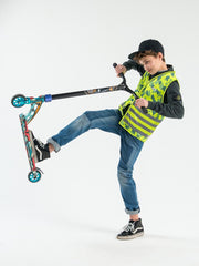 gofluo. Camou Veiligheidshesje - Reflecterend hesje - Fluoriserend - Veiligheidsvest - Camouflage print - Reflectie jas - Zichtbaarheid in het donker - Veilig de weg op - Geel - 152