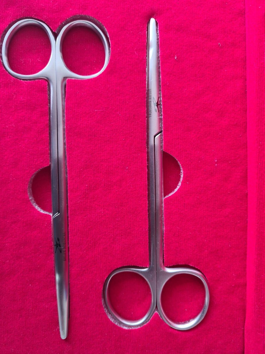 Belux Surgical /Set van  Metzenbaum Prepareerschaar recht stomp/ stomp RVS 14cm / Japans Staal 100%