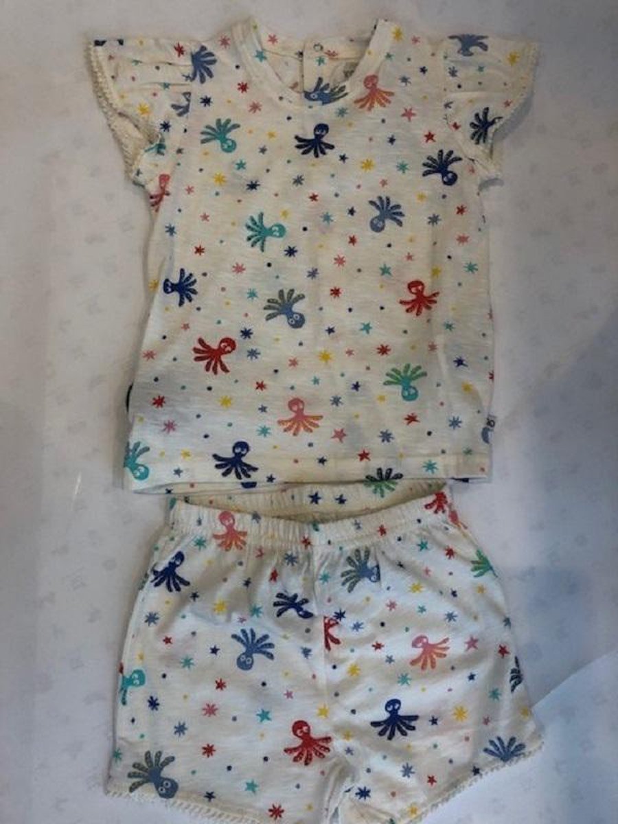 Woody - Meisjes pyjama - Octopus sterretjes - Octopus - 211-3-PSA-S/904 - 3m