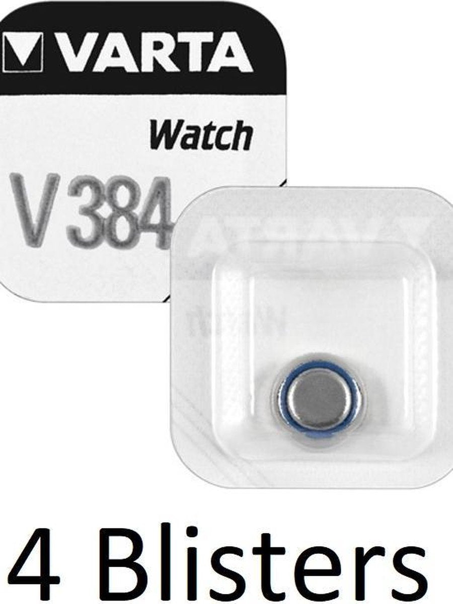 4 Stuks (4 Blisters a 1 st) Varta SR41 SW/V384 Single-use battery Zilver-oxide 1