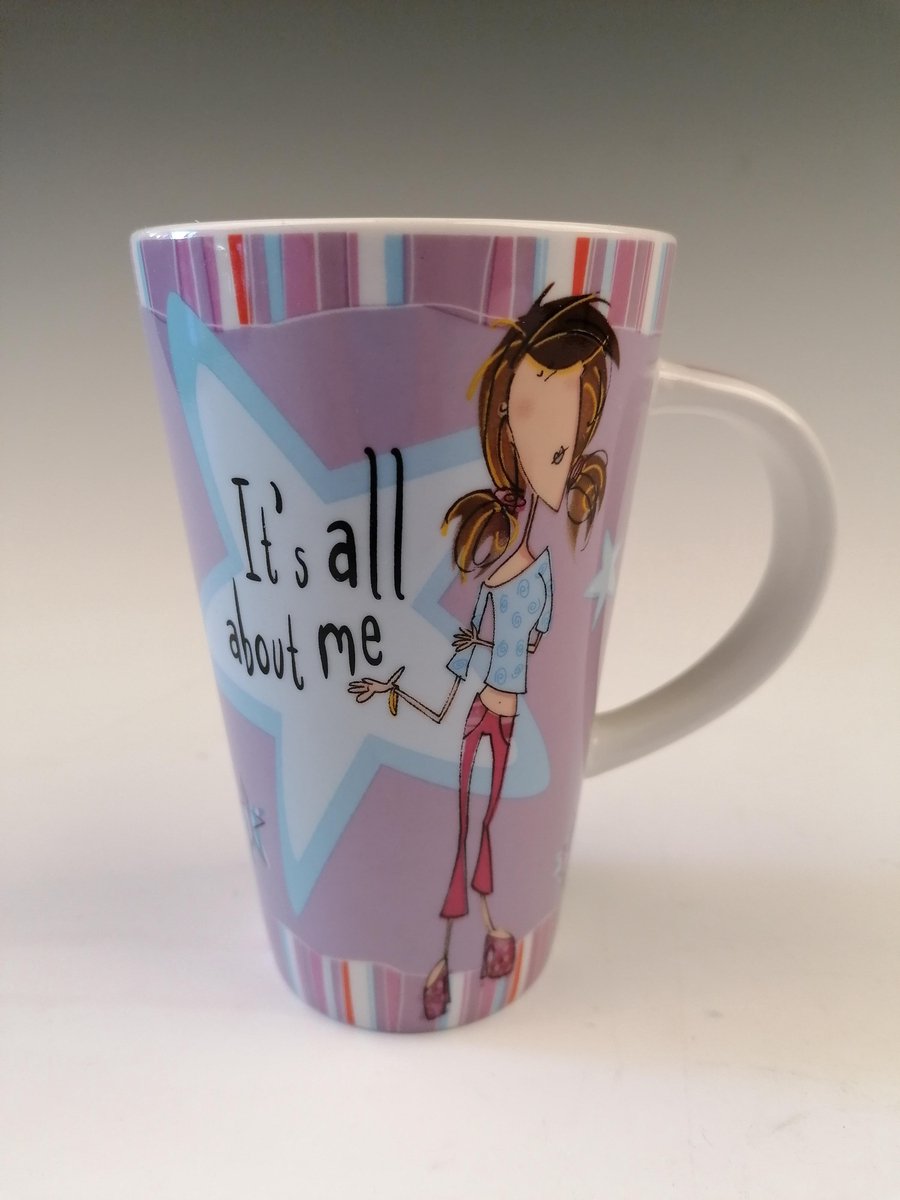 Johnson Brothers - Wedgewood - Born-to-Shop - Oorbeker - koffiemok - Theemok - "It's all about me" - set 3 stuks
