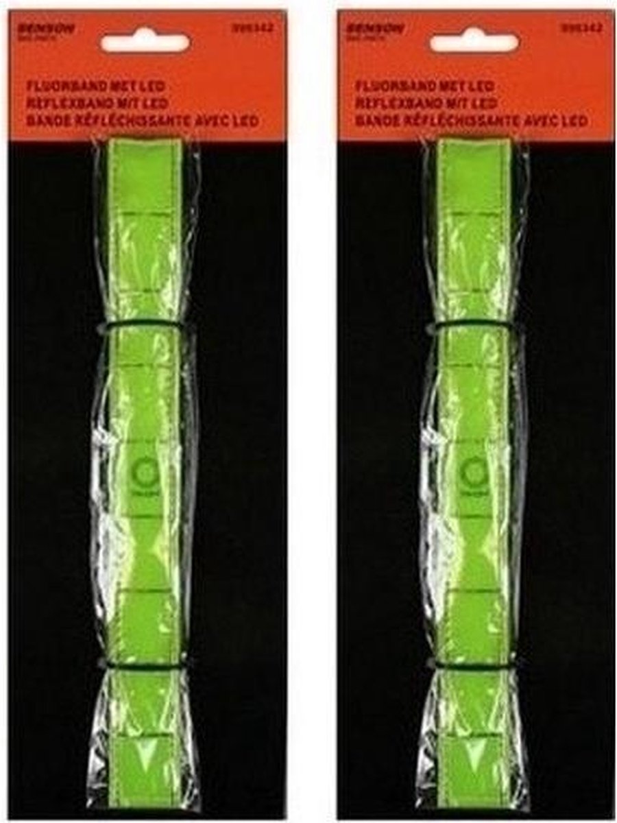 2x Reflecterende armband met verlichting voor joggen