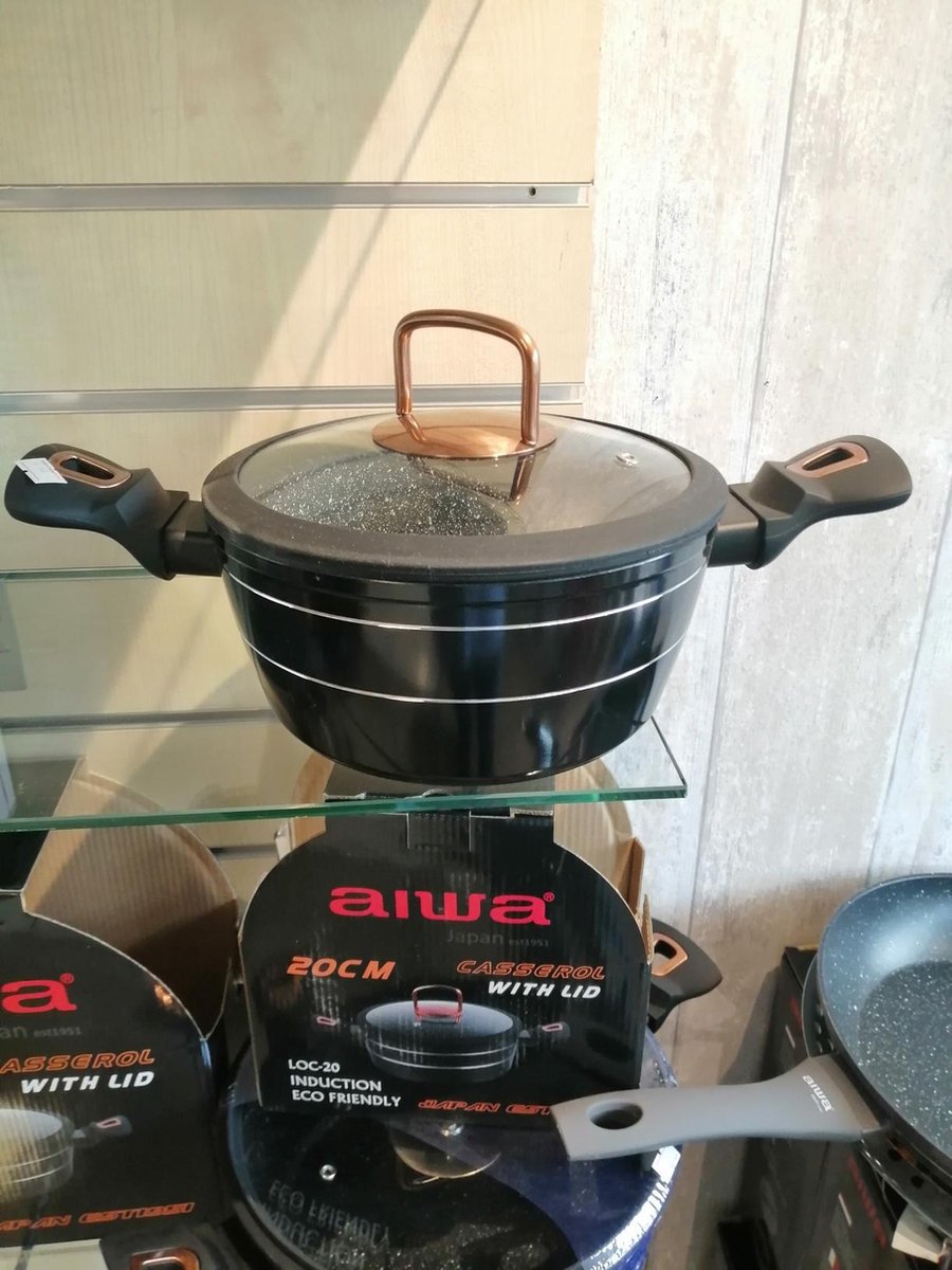 Aiwa KOOKPOT 30 CM met glazendeksel