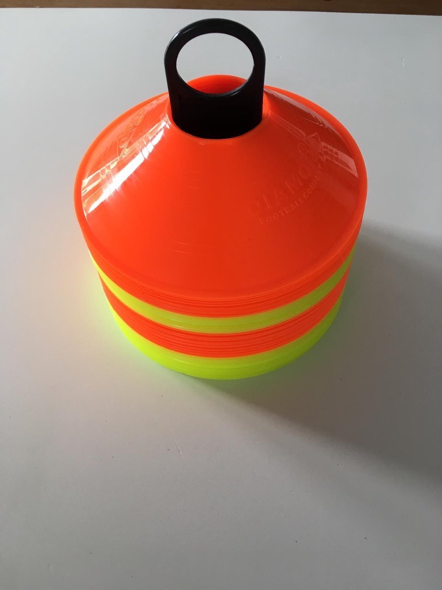 Taktisport Markeerhoedjes - Markeerschijvenset - Geel / Oranje - Voetbal training