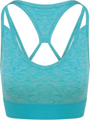 AWDis Gewoon Cool Womens/Ladies Girlie Cross Back Crop Top (Ocean Melange)