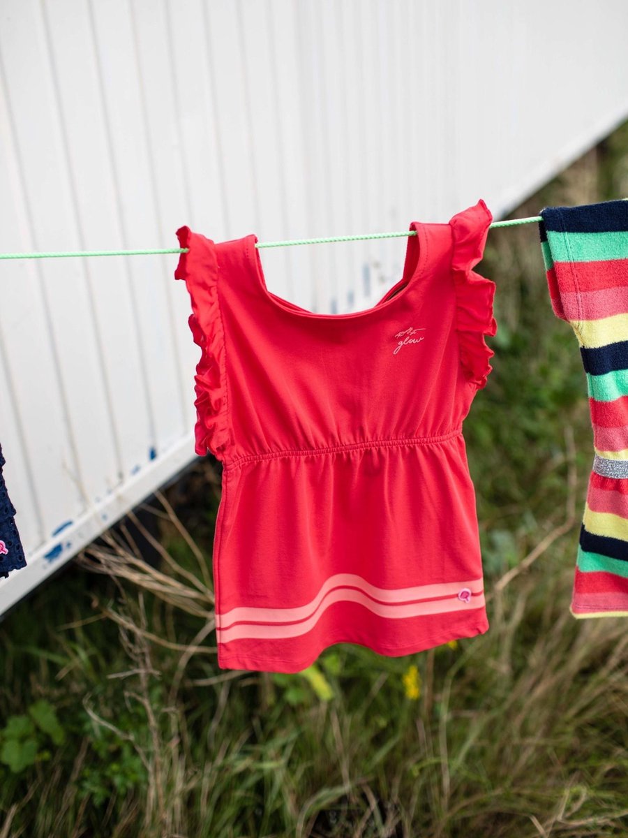 Quapi baby meisjes mouwloze jurk Gerdie Bright Coral