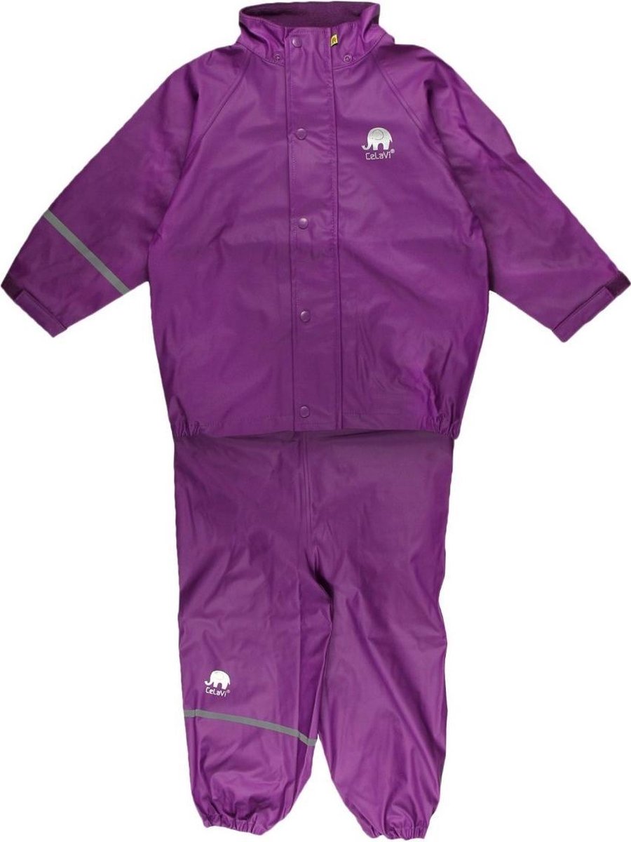 CeLavi Regenpak kinderen - Paars - maat 100 (98-104cm)