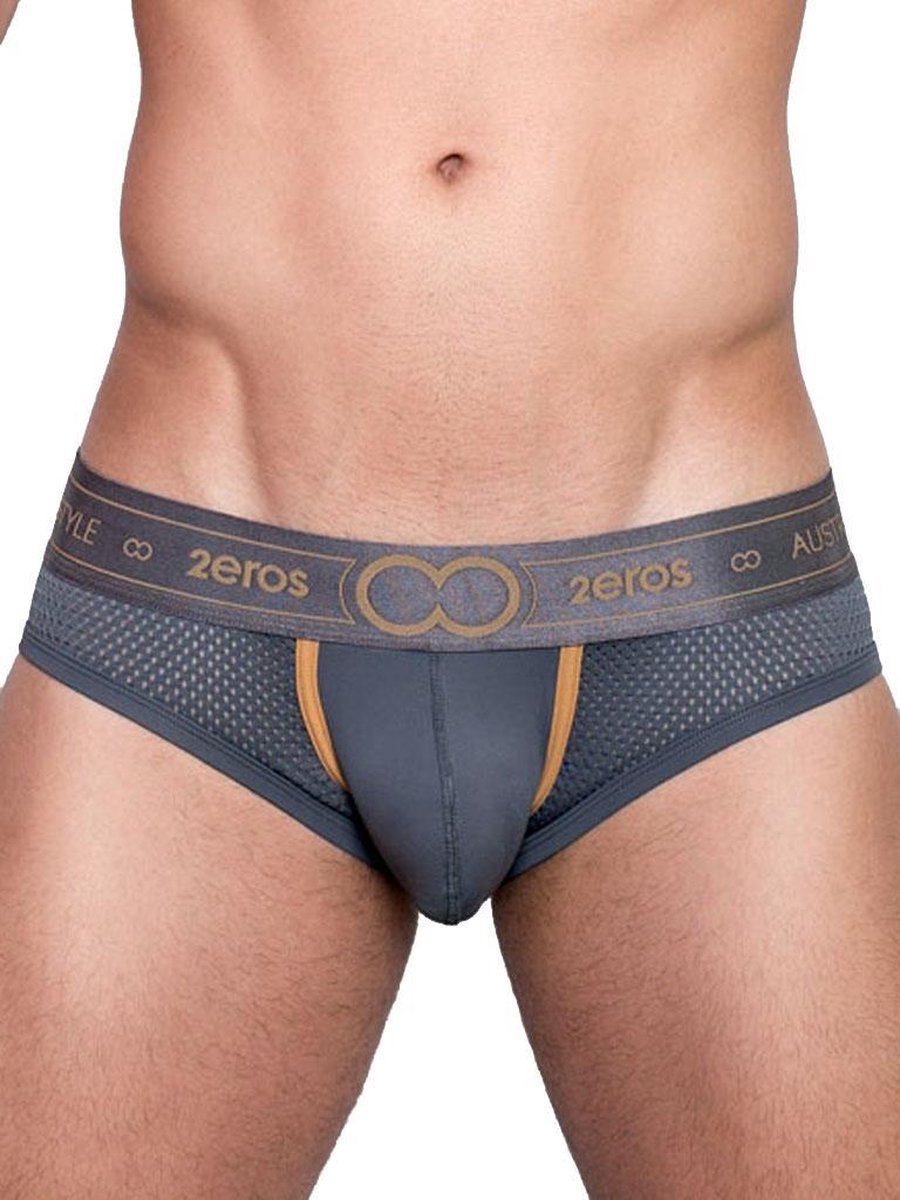 2EROS Aether Brief Deep Space Grijs - MAAT XL - Heren Ondergoed - Heren Slips - Slip