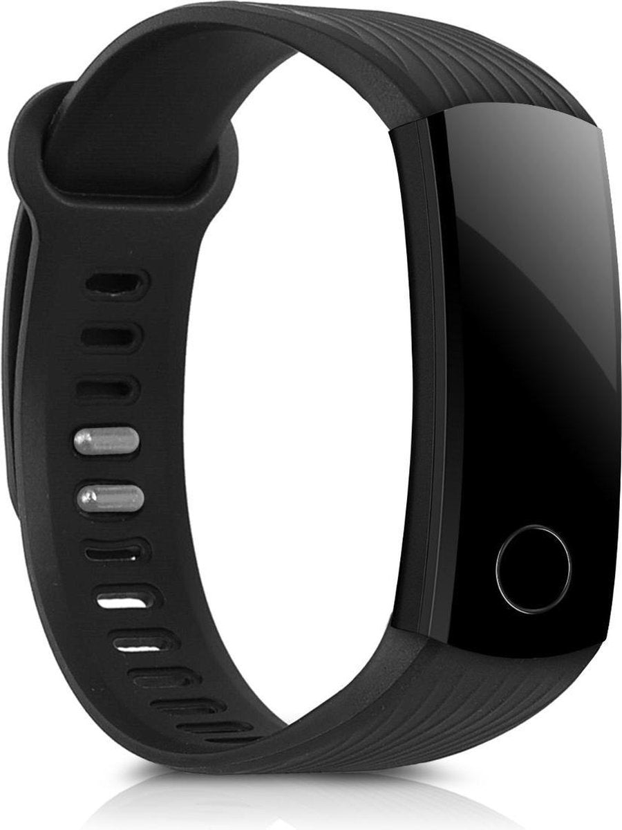 kwmobile horlogeband voor Honor Band 3 - siliconen armband voor fitnesstracker - zwart