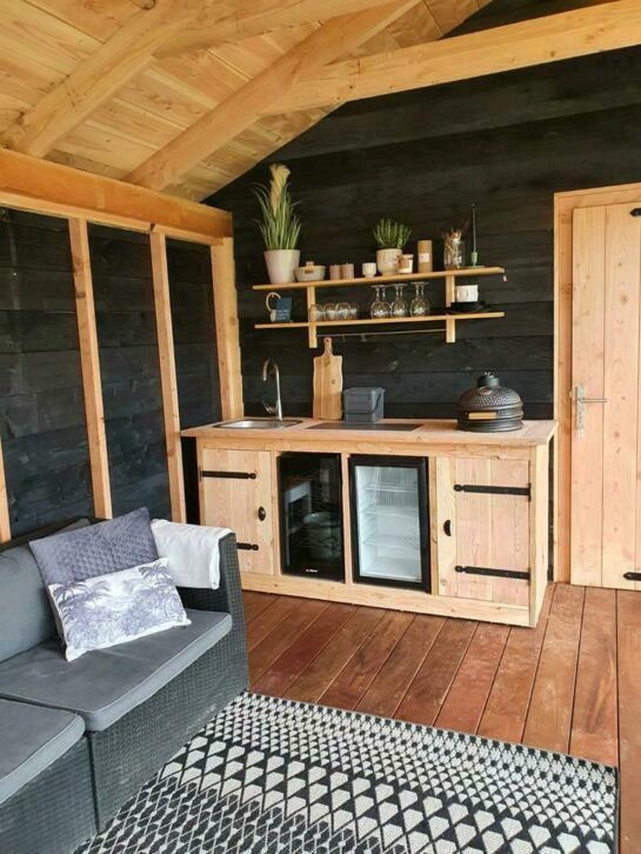 Buitenkeukendeal "Parijs" - Buitenkeuken - Wijnkoeling - Koeling - Kamado - Wasbak - Douglas