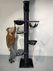 Krabpaal voor grote katten Maine Coon Tower Crown Blackline Dark Grey