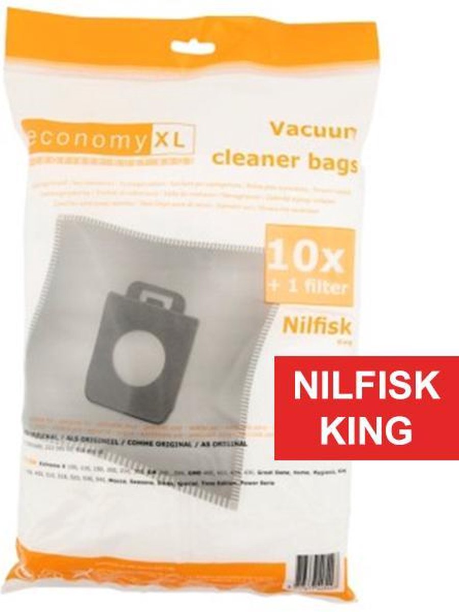 EconomyXL 10x Nilfisk King Stofzakken Als Origineel