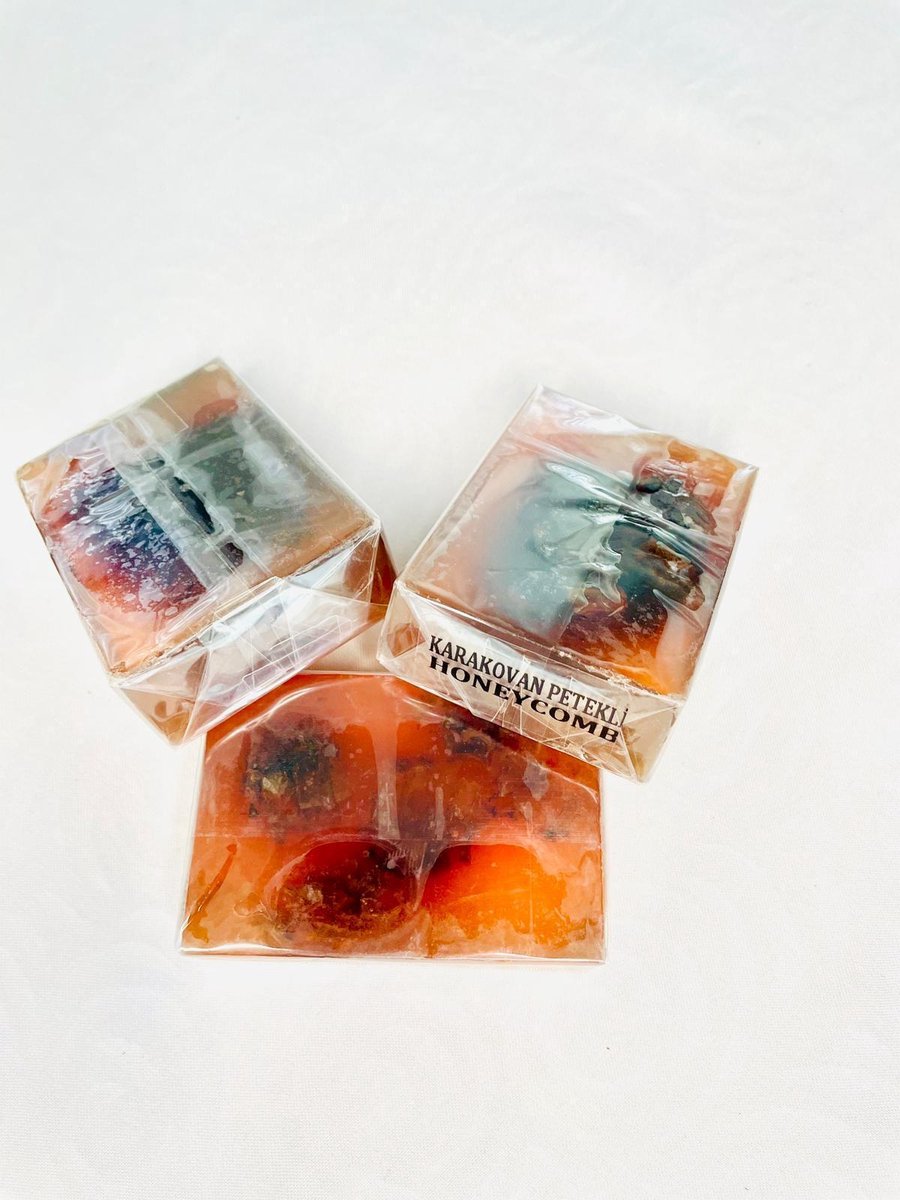 Bar Zeep met Glycerine | Honingraat | 100% Handgemaakt | 3 x 100 gram