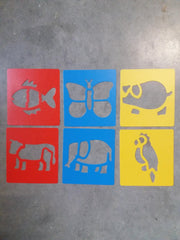 Sjablonen dieren 6 stuks