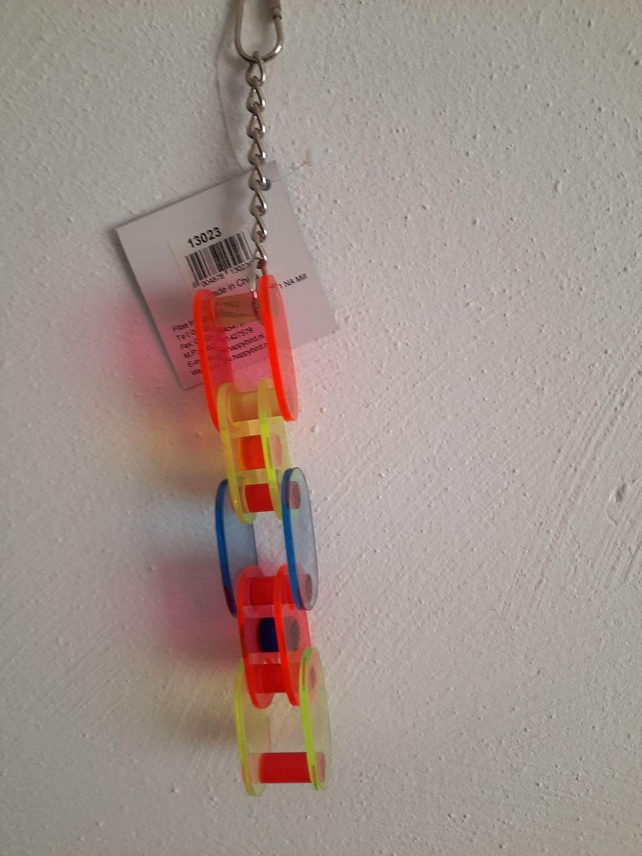 Speelgoed voor parkieten. Acryl ketting