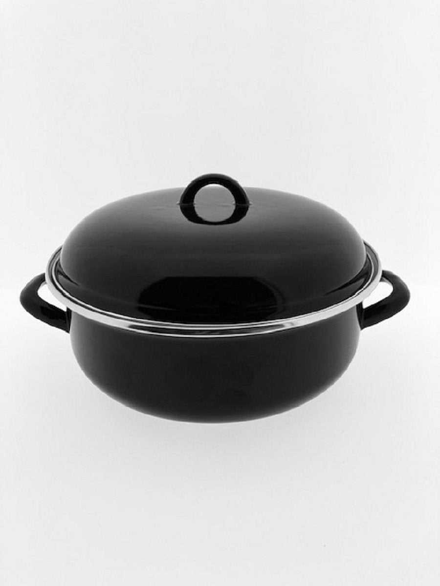 Braadpan - Shallow casserole - Ø 28cm - Geëmailleerd - Met grepen - Geschikt voor alle kookvuren