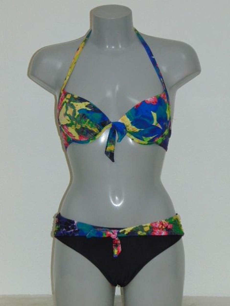 Mila DUNAS Zwart/Print - Bikini Maat: 40