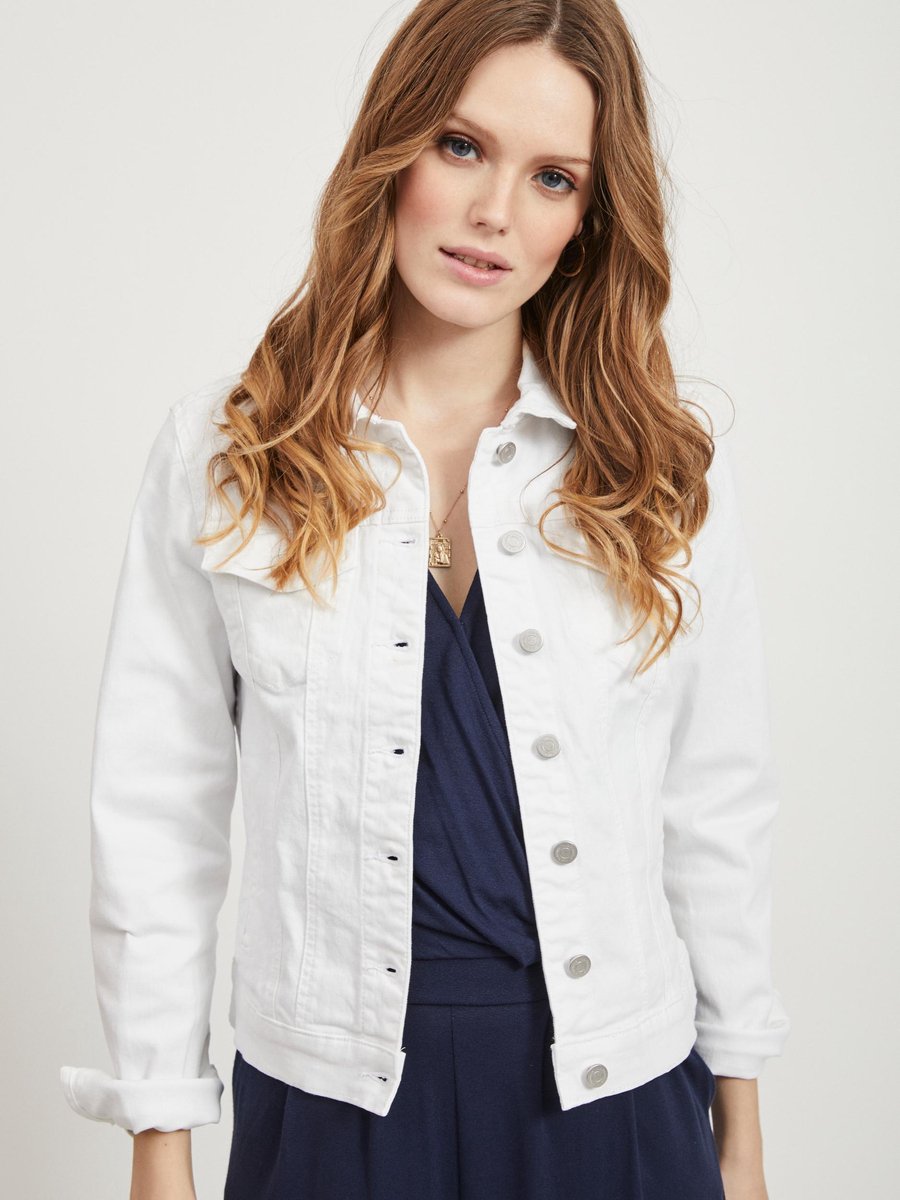 Spijkerjas Vila Wit - Denim Jacket - Spijkerjack - maat XS