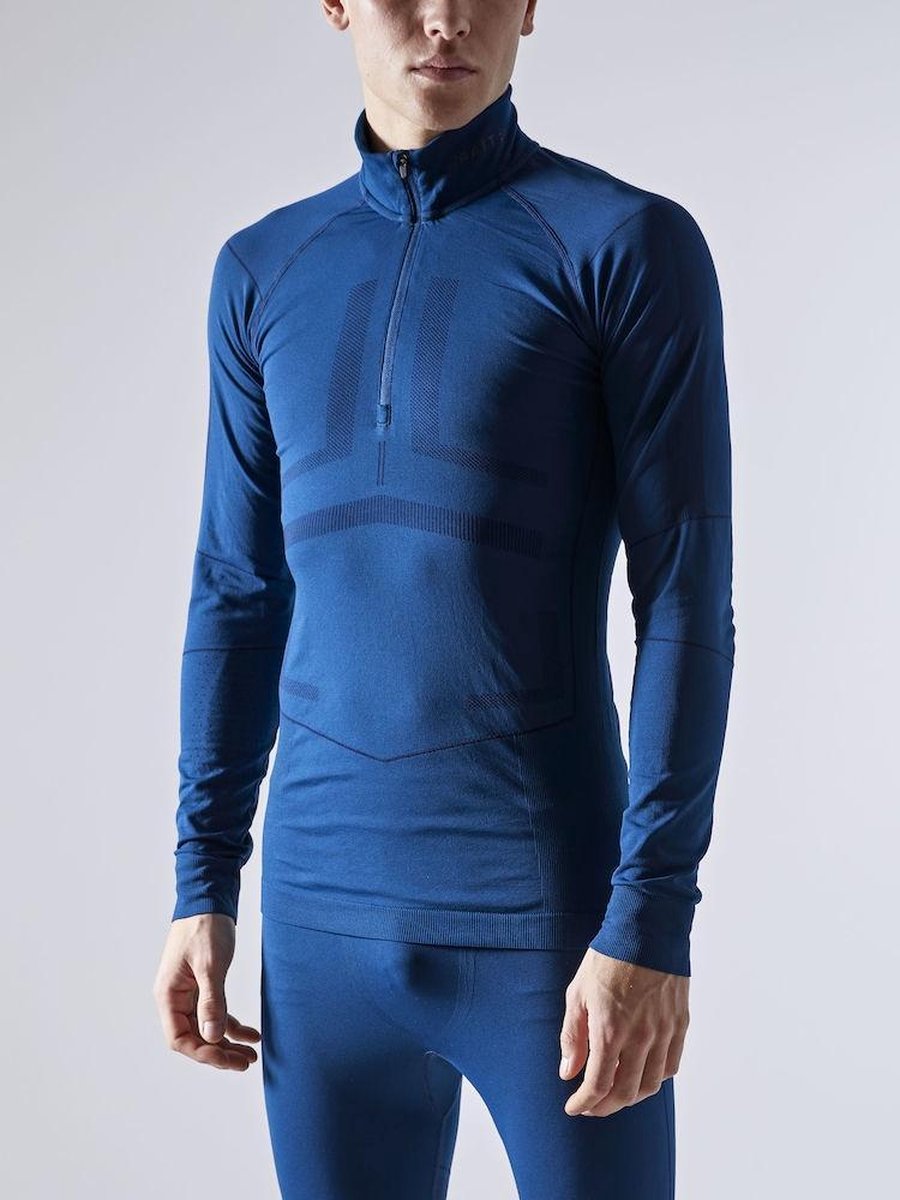 Active Intensity Zip M Marineblauw - Heren maat: L    heren > wintersport kleding > thermo ondergoed