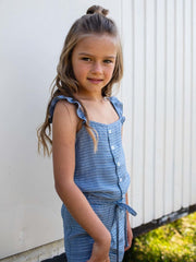 Quapi meisjes jumpsuit Fetske Summer Blue Stripe