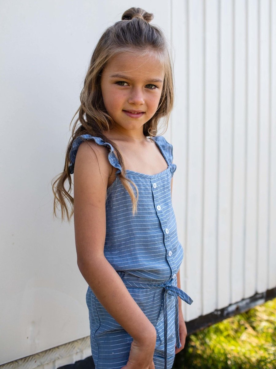 Quapi meisjes jumpsuit Fetske Summer Blue Stripe