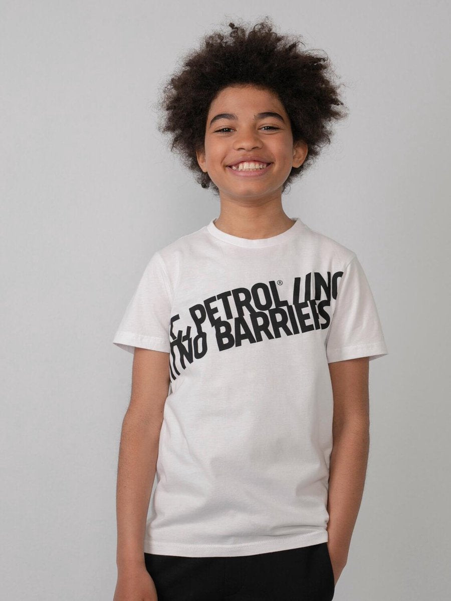 Petrol Industries - Jongens Sustainable artwork T-shirt - wit - Maat 152