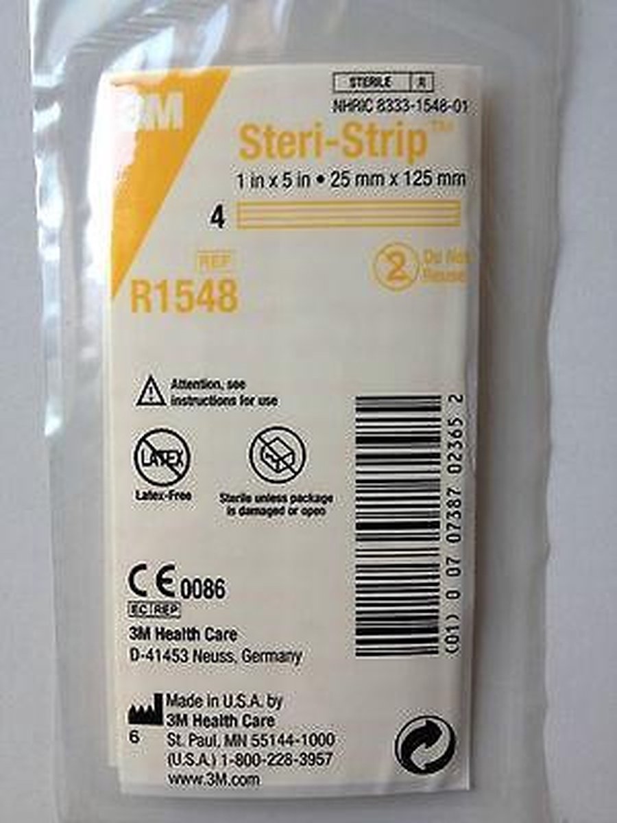 3M Steri-Strip R1548 25mm x 125mm zakje met 4 strips