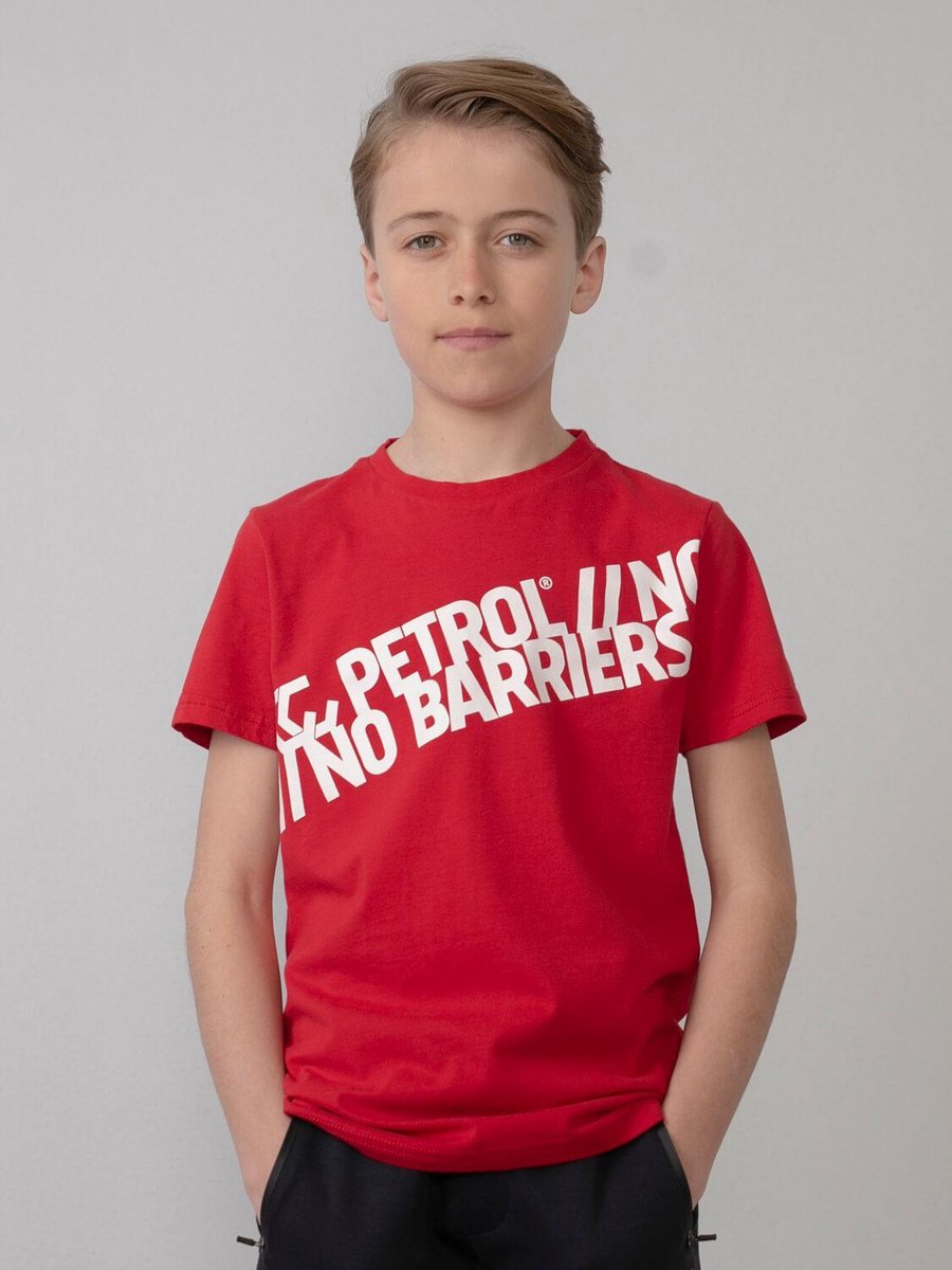 Petrol Industries - Jongens Sustainable artwork T-shirt - rood - Maat 116