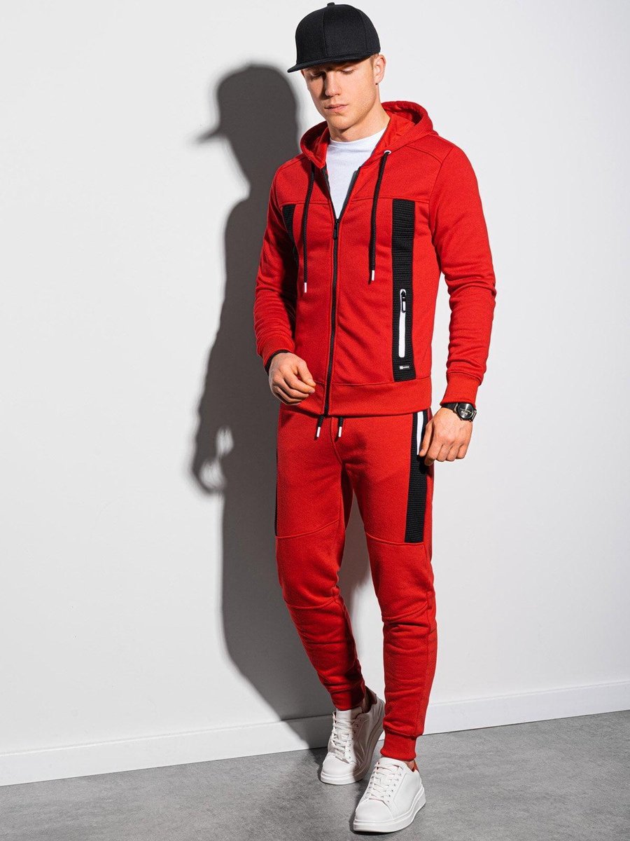 Heren - joggingpak - Rood - Z25