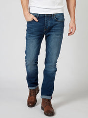 Petrol Industries - Heren Thruxton Tapered Jeans - Blauw - Maat 31