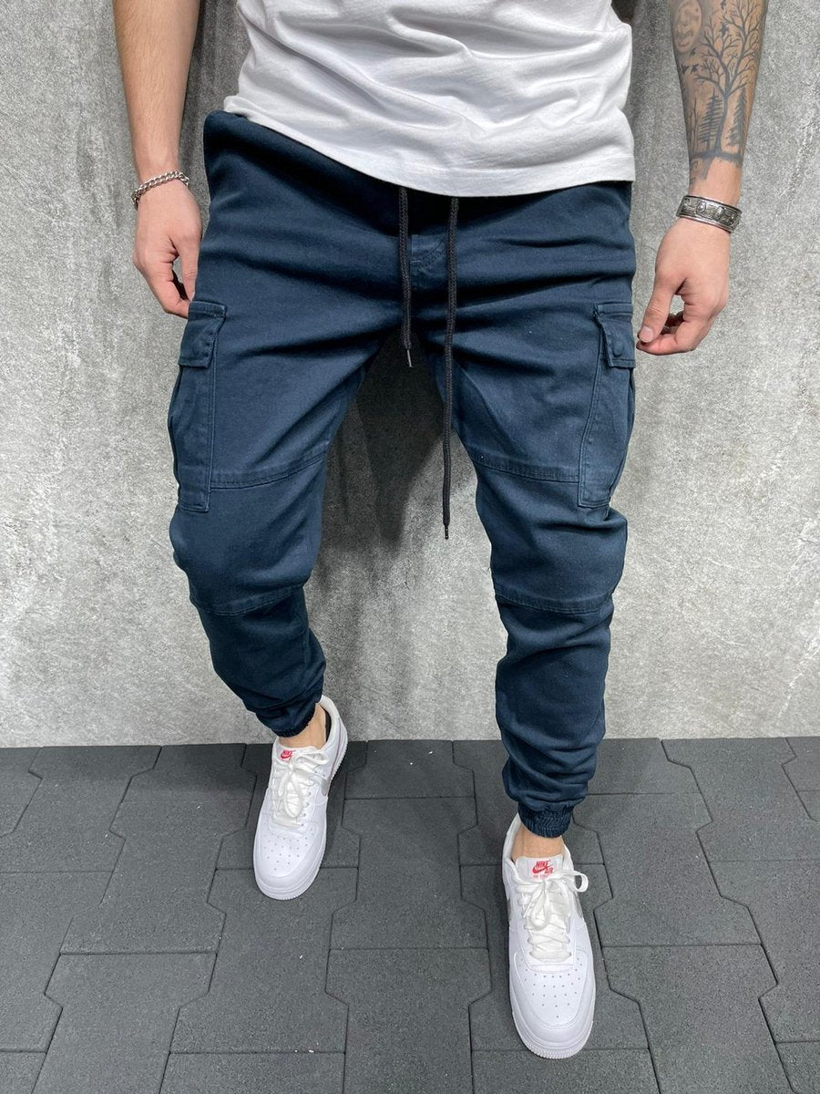 2YPROMIUM – Heren Cargo broek – skinny_fit Jeans – W34 – Donkerblauw