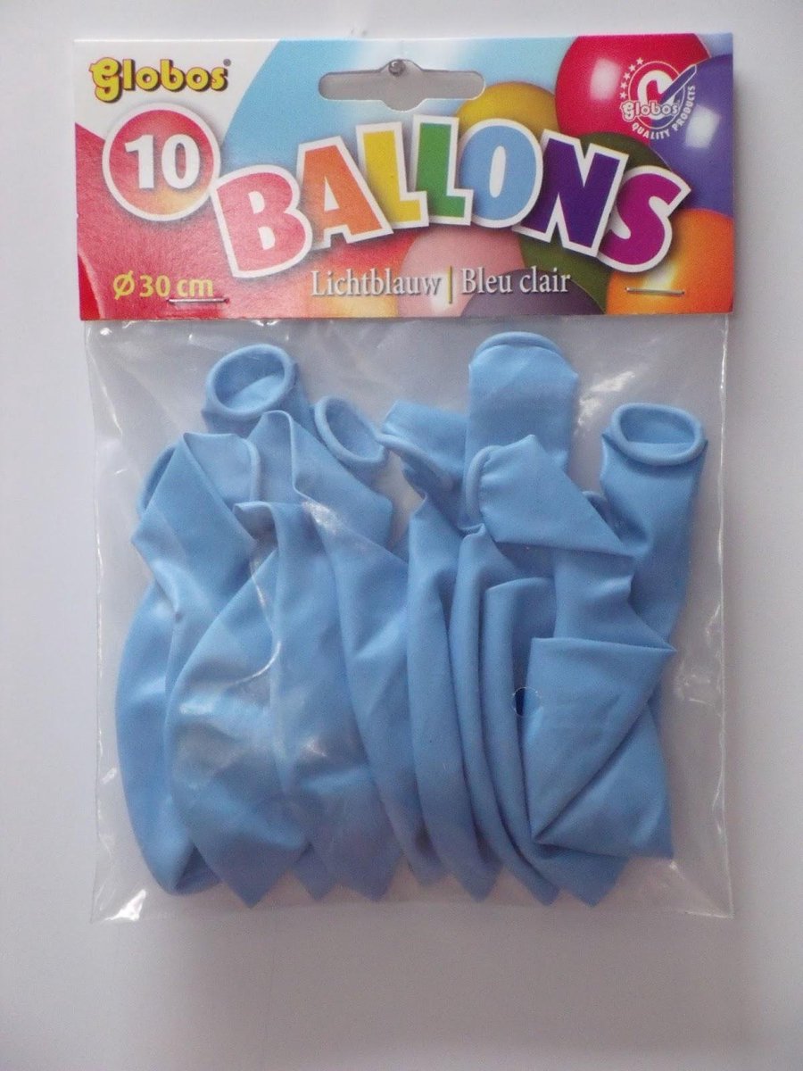 Lichtblauwe Ballonnen 30cm 10 stuks