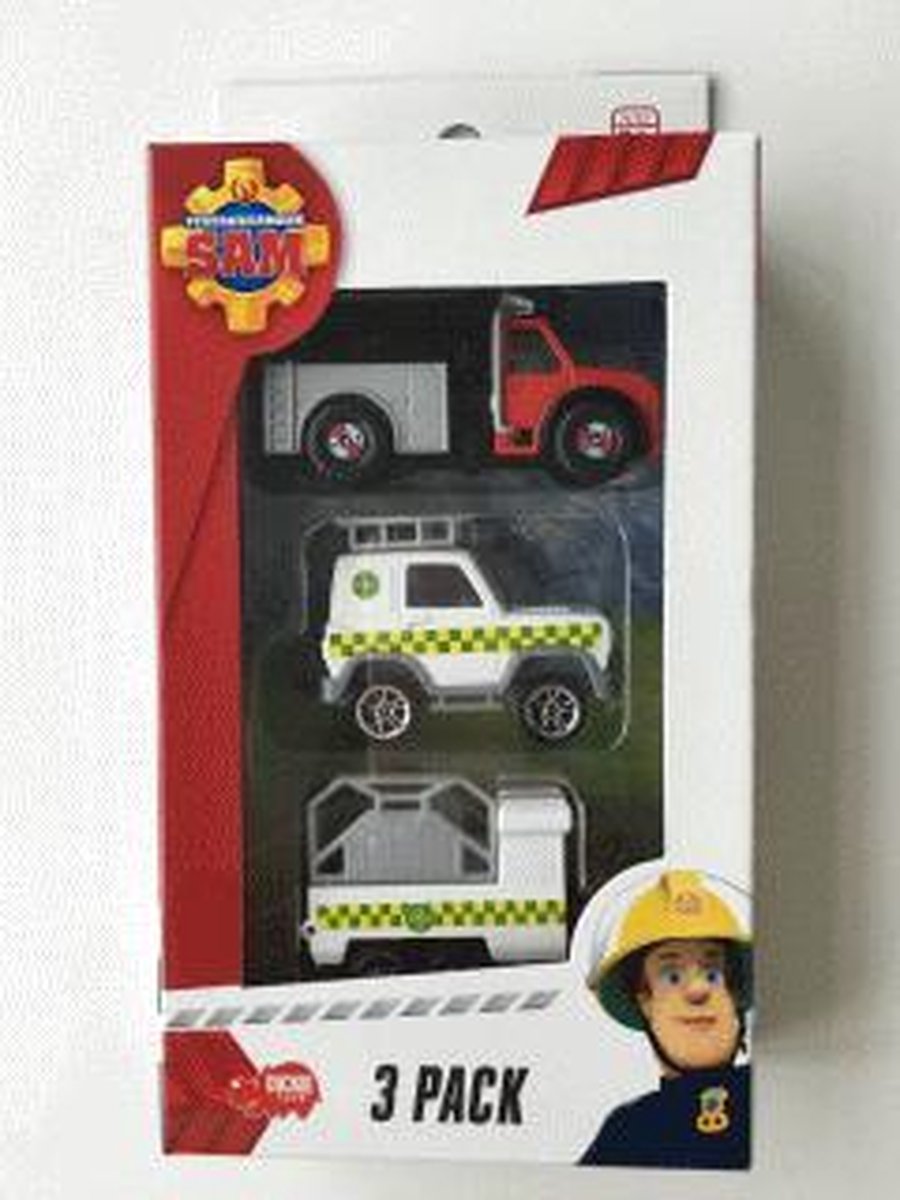 Brandweerman Sam Voertuig 3-pack - Brandweerman Sam Auto