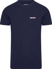Subprime - Heren Tee SS Shirt Chest Logo Navy - Blauw - Maat M
