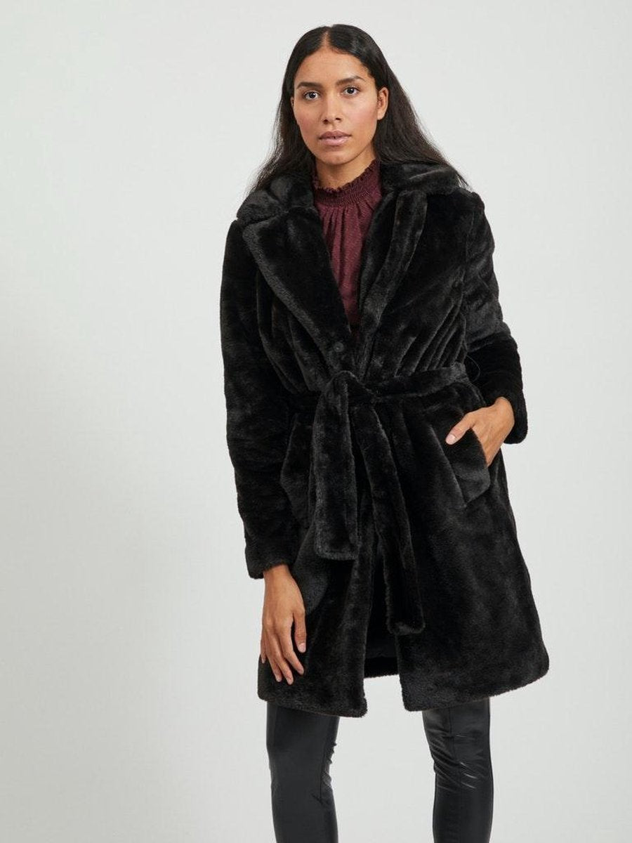 Viboda New Faux Fur Coat/pb/su 14057849 Black