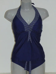 Lentiggini Pattern Marine Blauw - Tankini Maat: 38