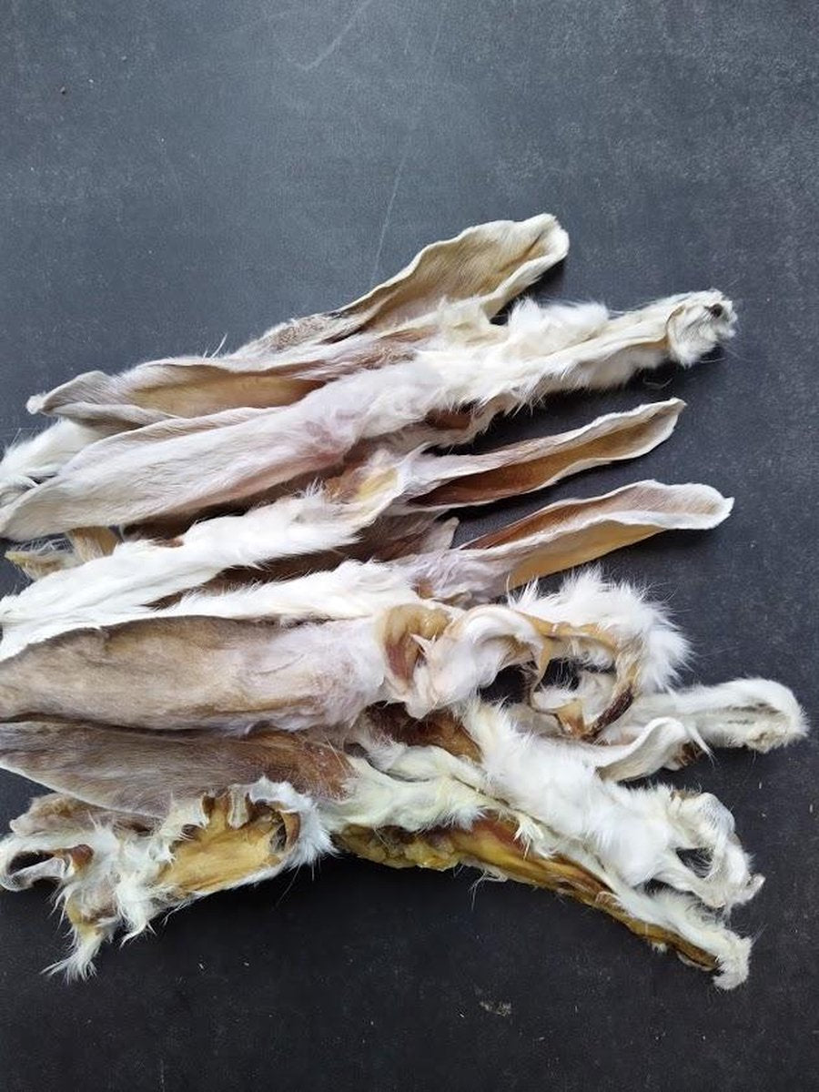 Konijn oren met haar 1kg van de snackmeester 100% natuurlijk natural naturel