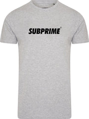 Subprime - Heren Tee SS Shirt Basic Grey - Grijs - Maat XL