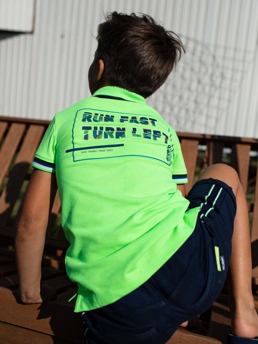 Quapi jongens polo t-shirt Filip Neon Green