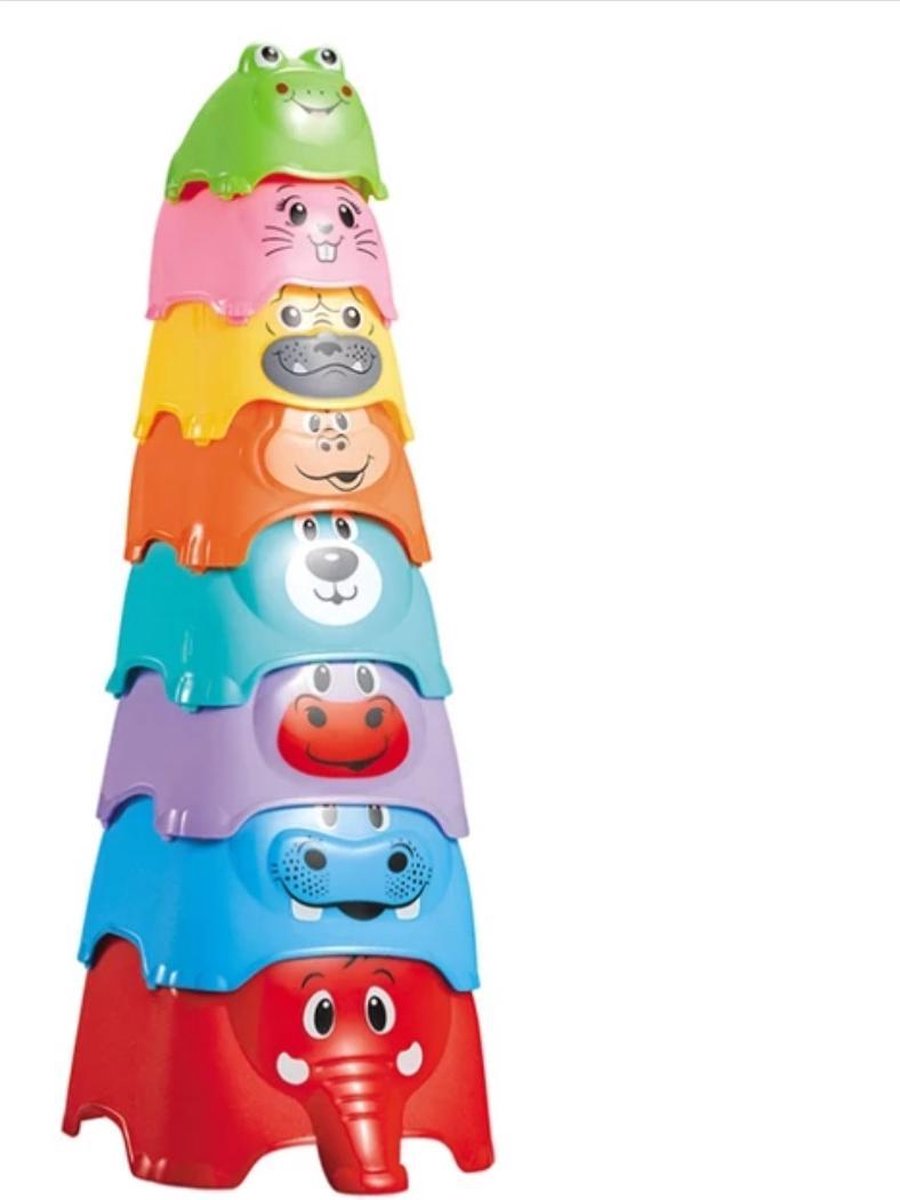 Stapeltoren-Stapeldoos-Educatief speelgoed-Toren-Stapelen-Dieren plaatjes-Baby speelgoed-Peuter speelgoed-Dieren